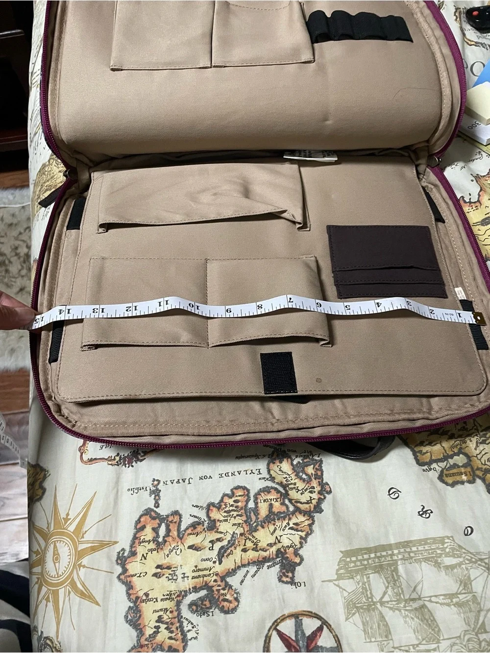 Lucky Brand Navy Floral Canvas Laptop Messenger Bag
